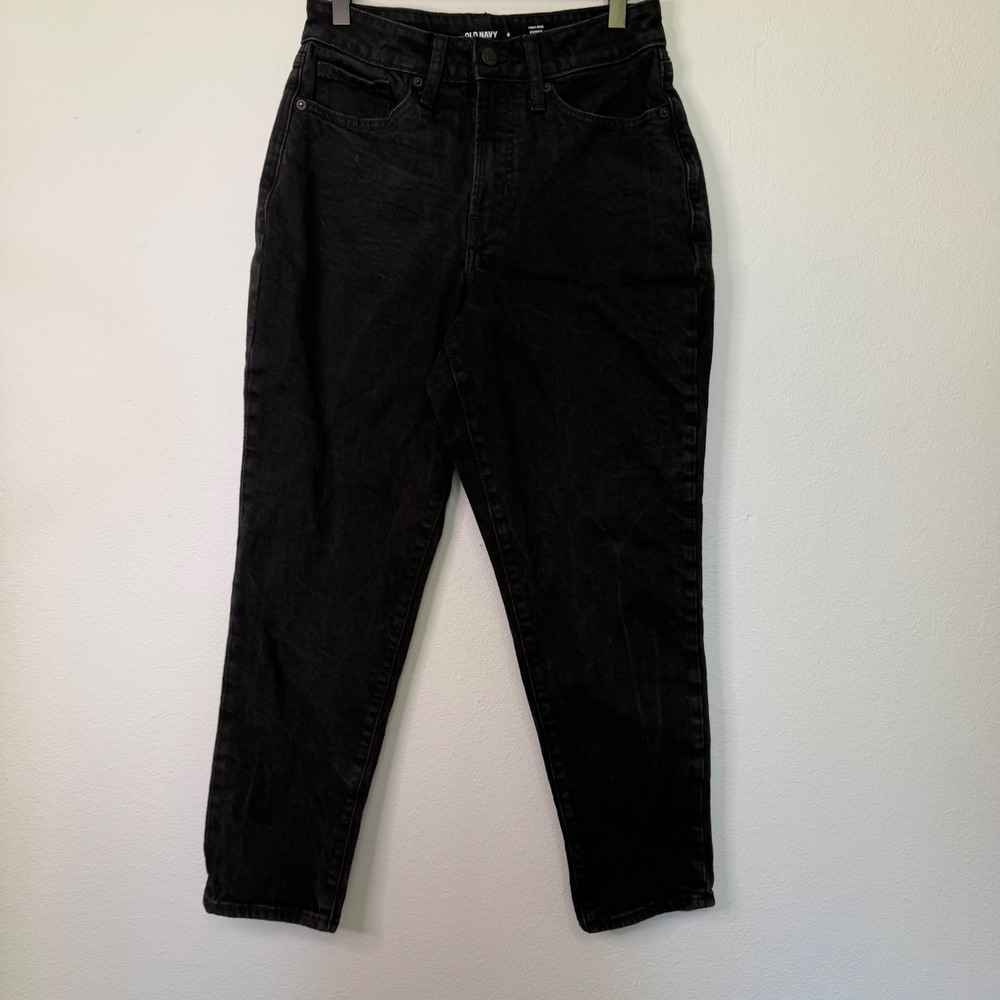 Old Navy - High Rise Curvy O.G. Straight Black Wash Jeans